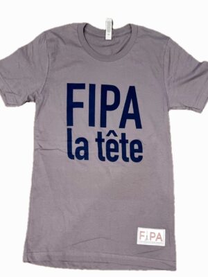 Men t-shirt FIPA la tete grey