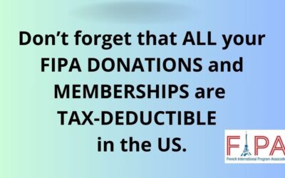Remember that all FIPA donations are tax-deductible